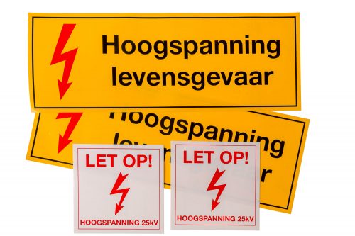 Waarschuwings stickers